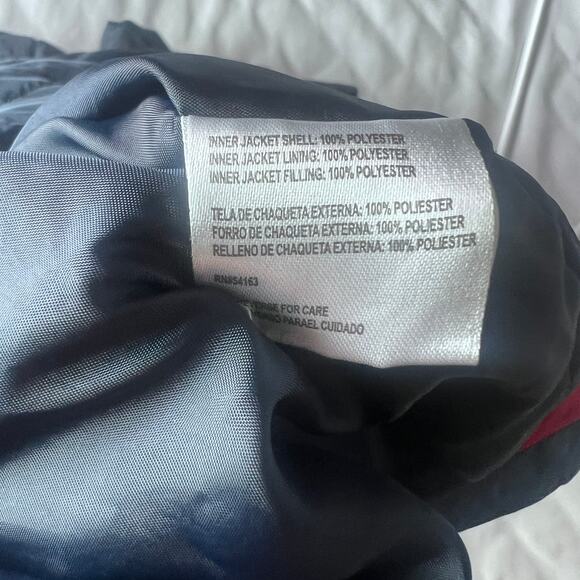 ✨Tommy Hilfiger Quilted Jacket Women Medium Navy Blue Red Trim Lightweight Coat - Picture 6 of 9